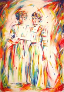 Voir le détail de cette oeuvre: Nadia et Lili Boulanger en robe